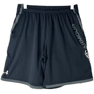 Under Armour Youth Black Grey Pull On Elastic Waist Athletic Shorts Size L